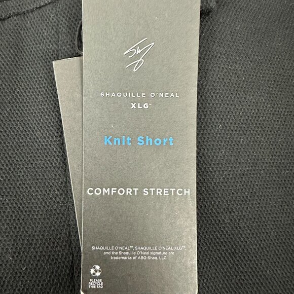 Shaquille ONeal XLG Knit Comfort Stretch Shorts Black Size 48 - Picture 5 of 6